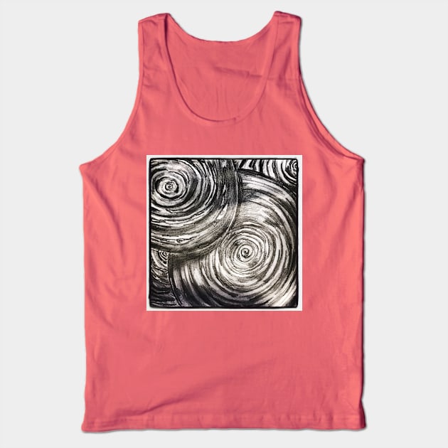 Graphite abstract scrolls Tank Top by YollieBeeArt